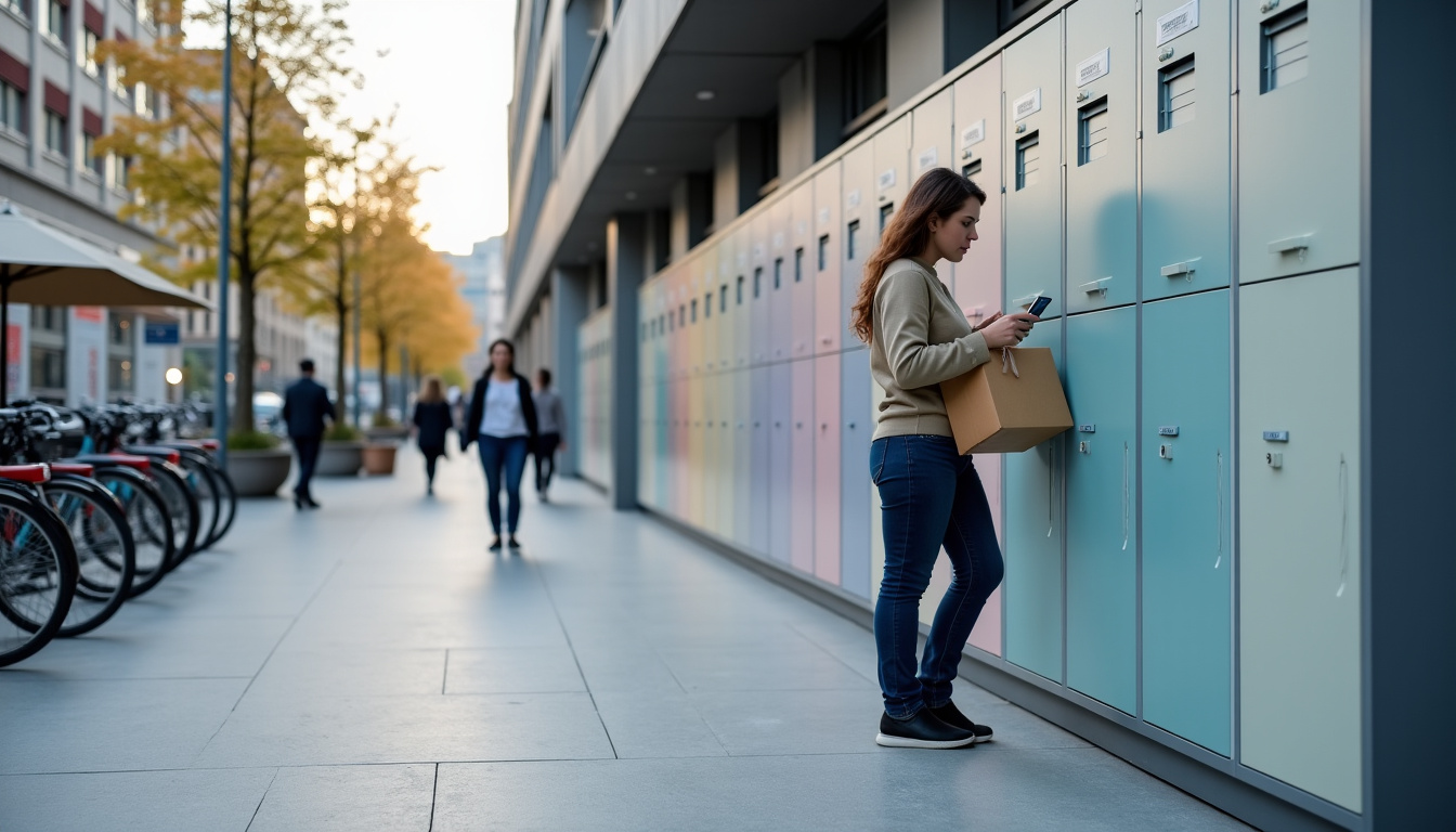 Casier automatique Vinted Go en milieu urbain
