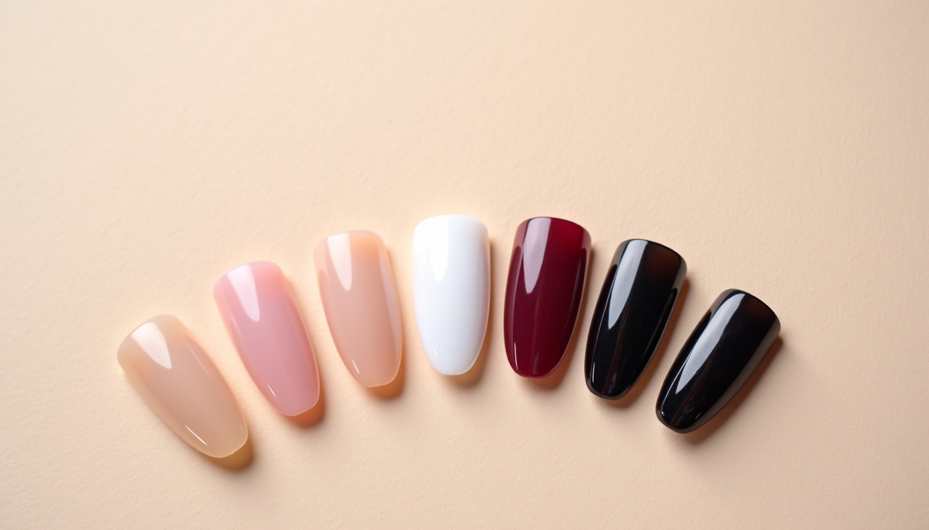 Comparaison des différentes formes et couleurs de faux ongles autocollants disponibles sur le marché