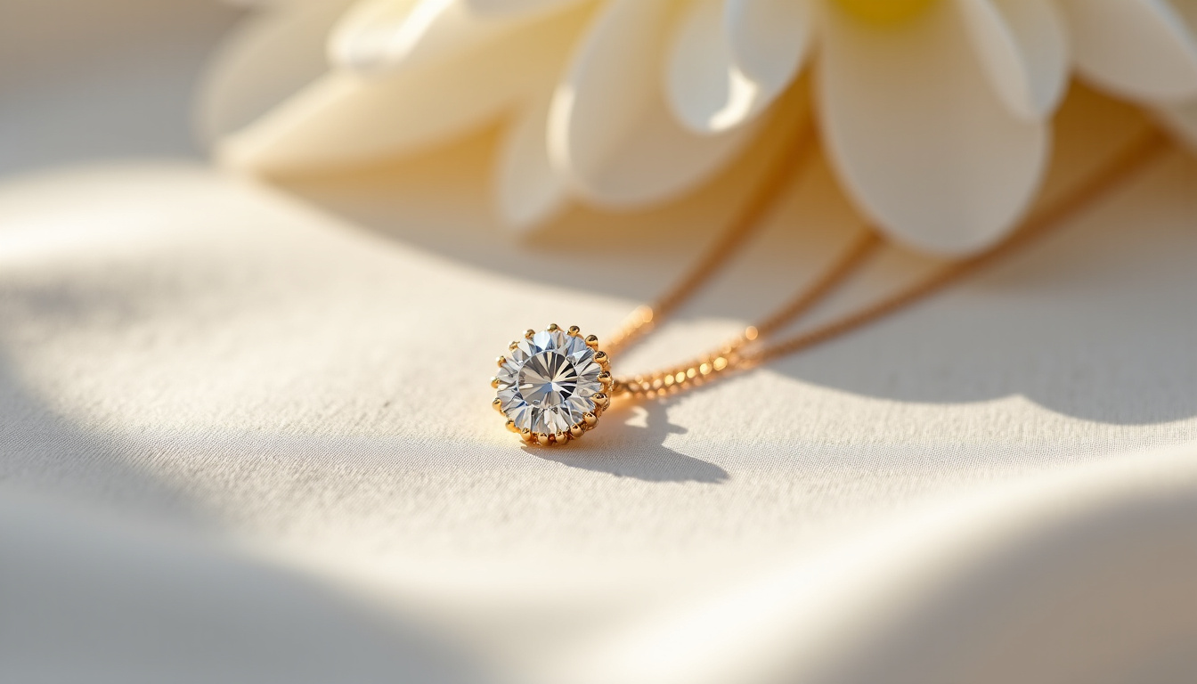 Présentation de la collection Diam’Émoi de Maty, mettant en valeur des bijoux avec des diamants synthétiques de haute qualité