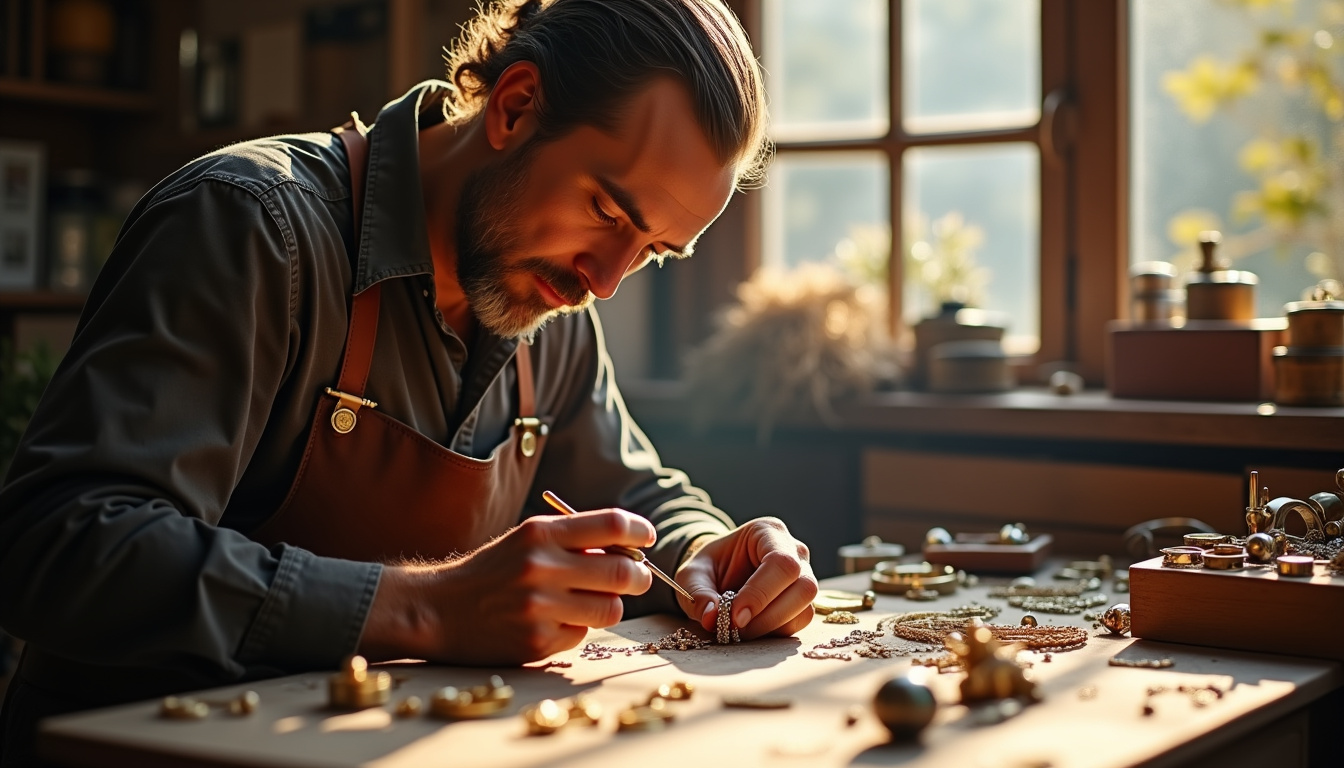 Artisan travaillant une bague Pomellato à la main dans l