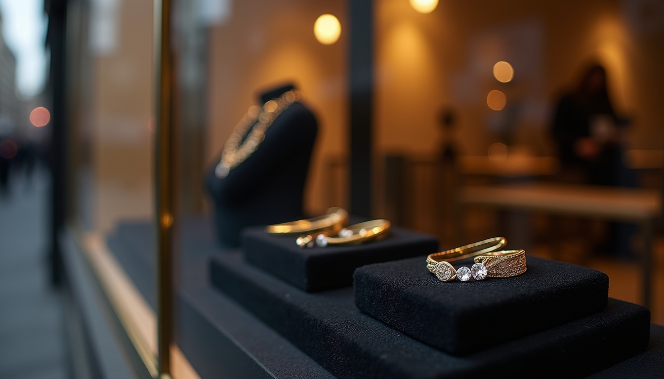 Bijoux PD Paola exposés dans la vitrine de la boutique Nad Yut à Paris