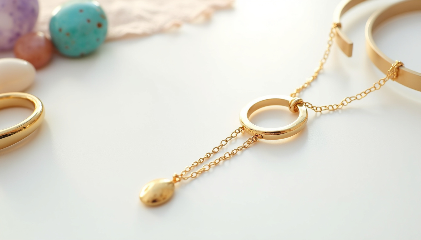 Détail des matériaux utilisés par Alex and Ani: laiton, plaquage or, pierres naturelles et acier inoxydable