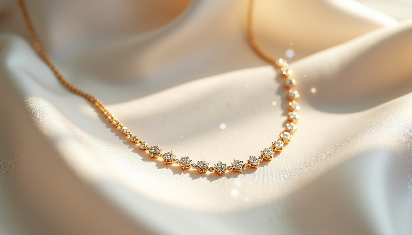 Conception du collier Happy Diamonds Chopard avec or éthique et diamants mobiles