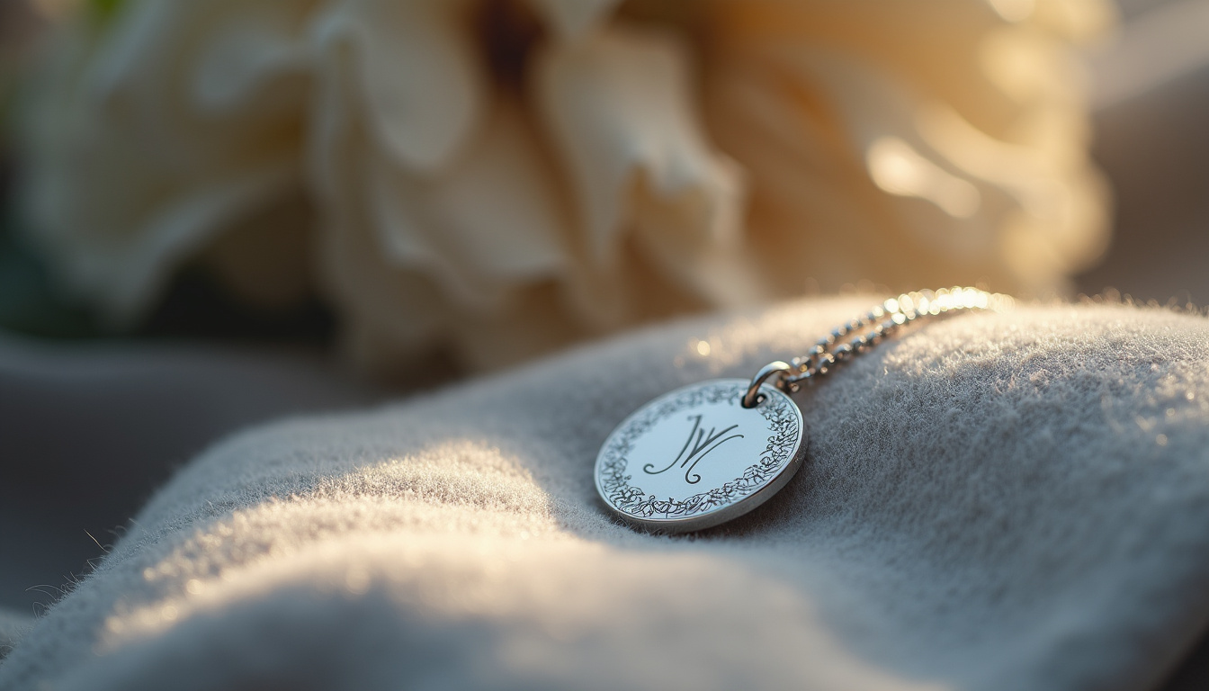 Personnalisation d’un bijou TOUS: gravure d’une initiale sur un pendentif en argent