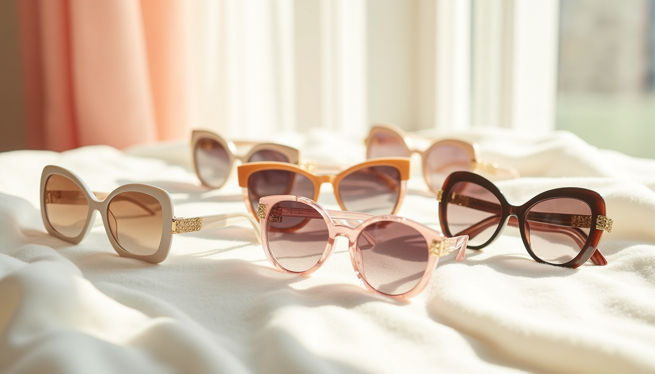 Photographie des principales collections de lunettes de soleil Miu Miu en 2026: Rêverie, Wander, Arcadie, Vivant et Ivy