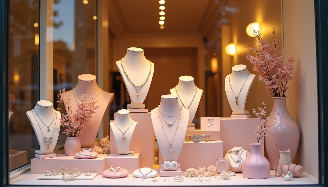 Bijoux Agatha Paris exposés en vitrine dans la boutique du 64 rue de Rivoli à Paris